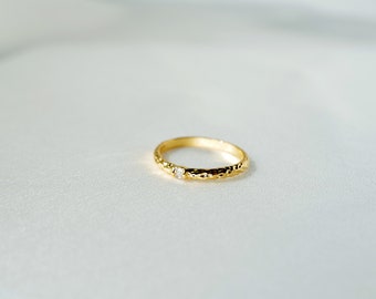 Sierlijke CZ stapelbare ring, minimalistische stapelbare ring, cadeau voor haar, delicate ring