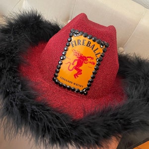 Whiskey Inspired Cowboy Party Hat | Bachelorette Parties | Birthdays | Concerts |  Whiskey Cowgirl Hat