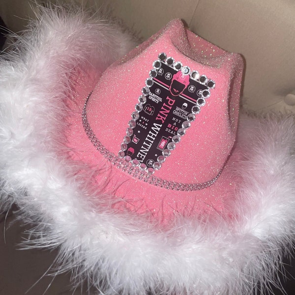 Pink Whitney Inspired Cowboy Party Hat | Bachelorette Parties | Birthday Gift | Concerts |  Pink Whitney Cowgirl Hat