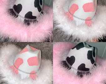 Cow Print Cowboy Party Hat | Bachelorette Parties | Birthday Gift | Concerts |  Cow Print Cowgirl Hat