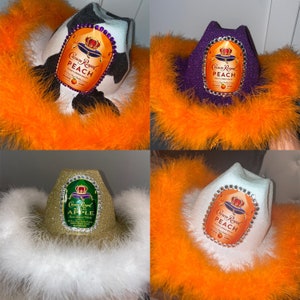 Crown Royal Cowgirl Hat | Bachelorette Parties | Birthday Gift | Concerts |  Custom Crown Royal Cowboy Party Hat