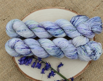BLUEBELL HEAVEN SilkMerino 4ply 100g Hand-dyed wool Merino silk 400 m hand-dyed yarn Merino silk