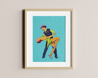 Tango dancers | Dance decor | Tango music lover | Wall art, Home decor, Dancing print, Tango art | Unframed