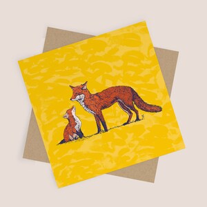 Vossen l Leuke vossenkaart | Blanco kaart en kraftenvelop | Kaart voor alle gelegenheden, kaarten vossenliefhebbers, schattige dierenkaarten, winterdieren, vos