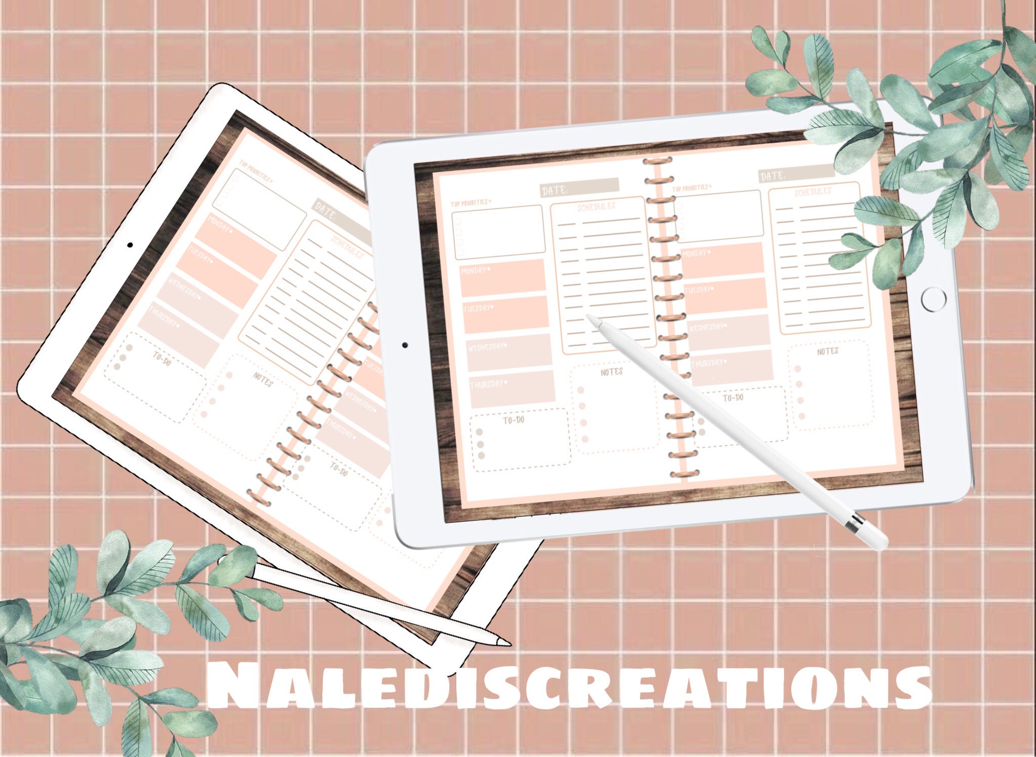 Aesthetic Daily Planner Great for Organizing Youre Day Etsy UK