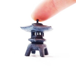 Farol de piedra - Estatua realista en miniatura a escala 1:12 para jardín de hadas, figura de acción, diorama, paisaje, casa de muñecas, manualidades (1 farol)