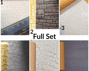 Cobblestone Texture Roller, 4 Inches Tall, Clay texture roller Seamless Design art craft diorama STL Loot Factory (Set 1)