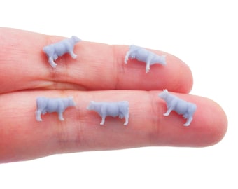 Cow MICROS Set Tiny for dice, pens, jewelry, resin model by The Scale Grail