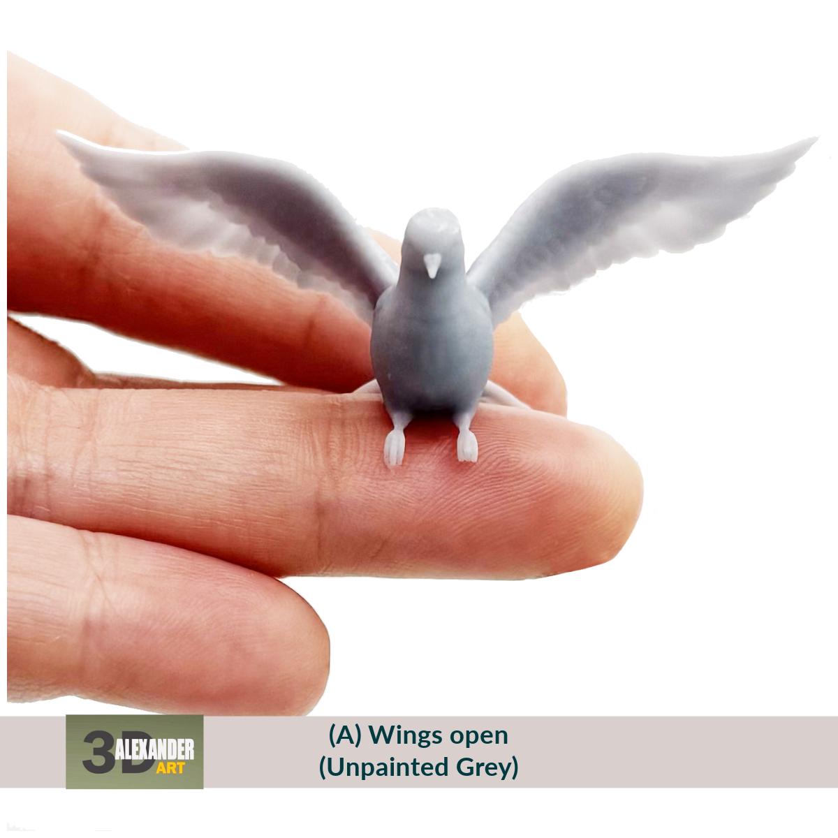 ハト - アレクサンダー・クズメンコ作、ドールハウスやジオラマ用の1