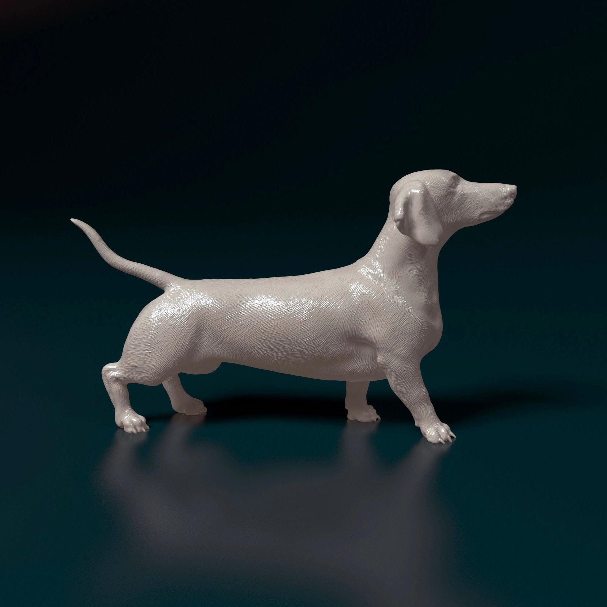 ダックスフント - ドールハウス、ジオラマ DIY フィギュア用の 1:12