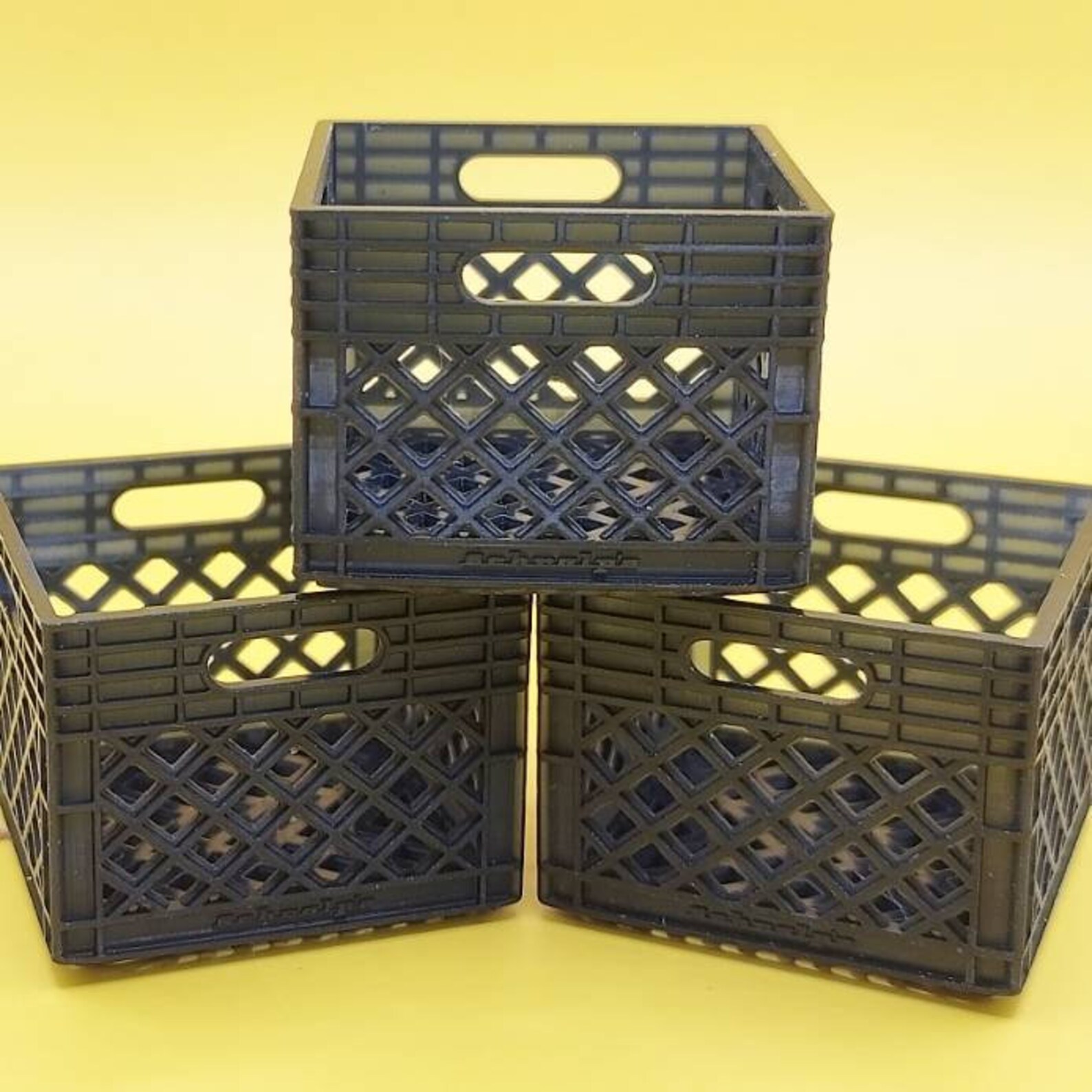 Stacking Record Crate / Milk Crates In Scale for Dollhouse Etsy