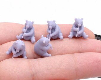 Panda 1:64 Scale MICROS Set Tiny for dice, pens, jewelry, resin model by The Scale Grail