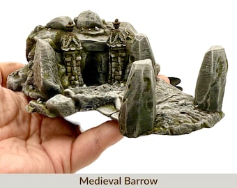 Medieval Barrow Miniature Dungeon Entrance tabletop rpg diorama scenery by 3dpforu (1 piece)