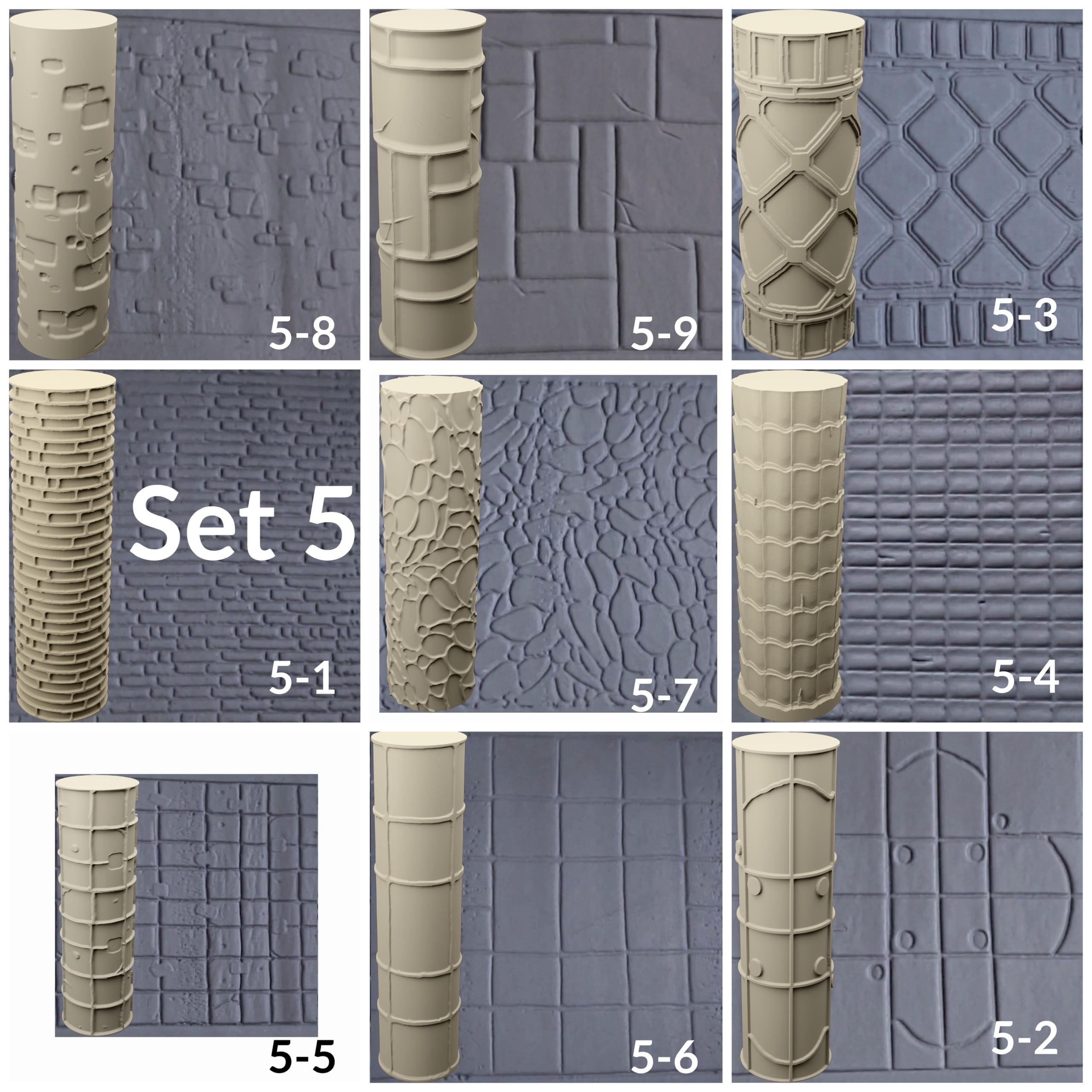 Rullo Per Texture In Pelle Per Argilla Polimerica - Effetto Grana Di Litchi - Foto 8