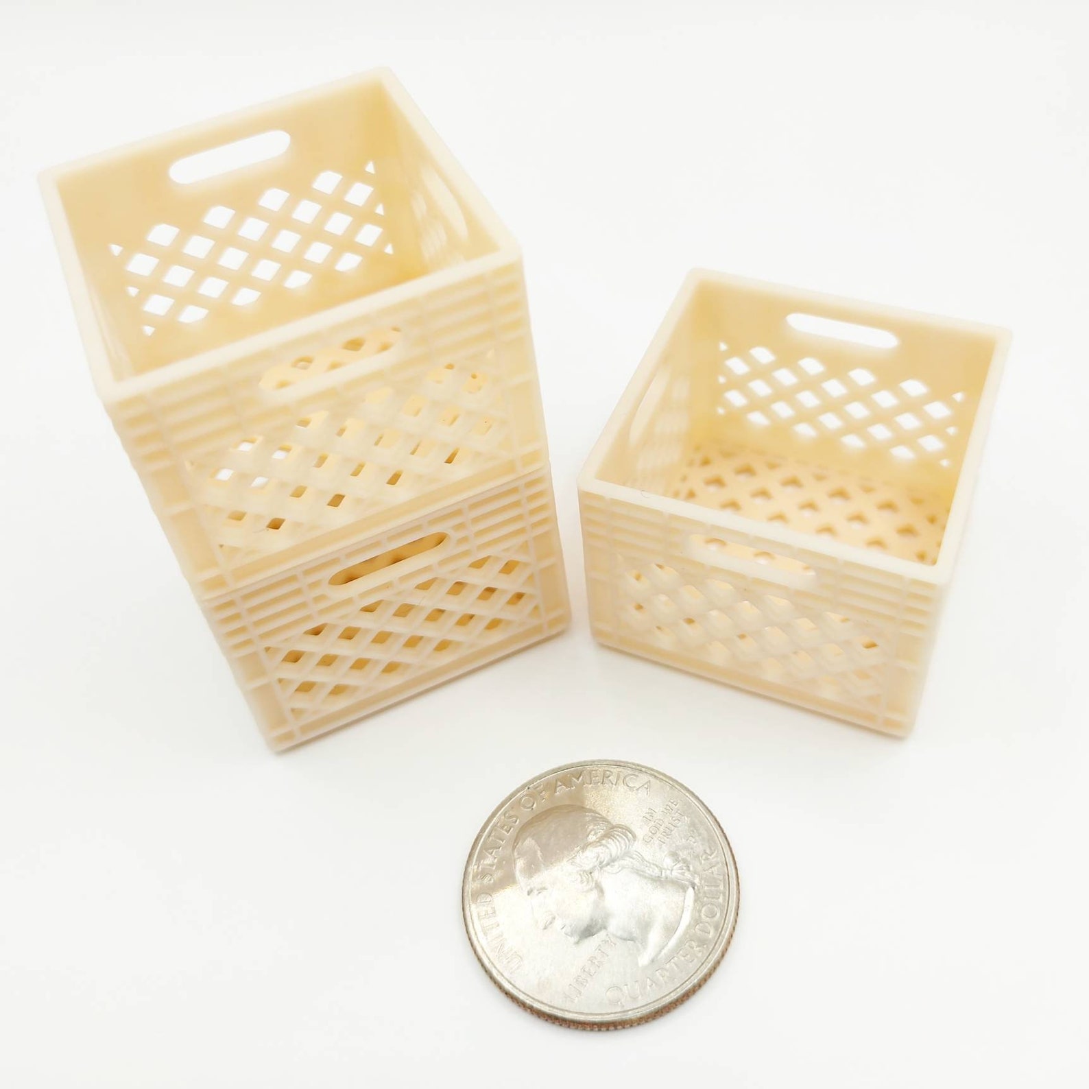 Stacking Record Crate / Milk Crates In Scale for Dollhouse Etsy