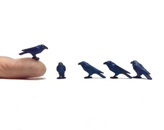 Miniature Raven - 1:24 scale (set of 5)