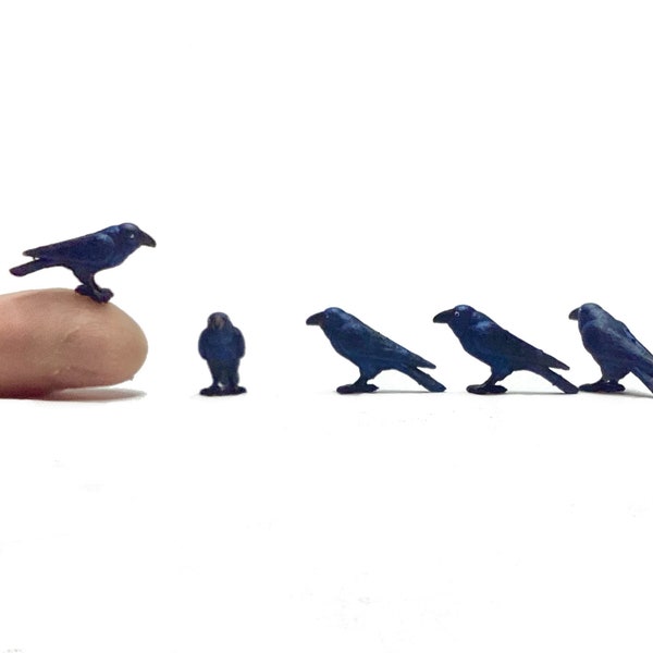 Miniature Raven - 1:24 scale (set of 5)