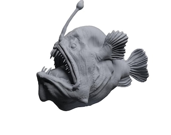Humpback Anglerfish, 1:12 - 1 1 Scale deep sea ocean marine fish figurines for dice arts crafts resin inserts by Animal Den Miniatures