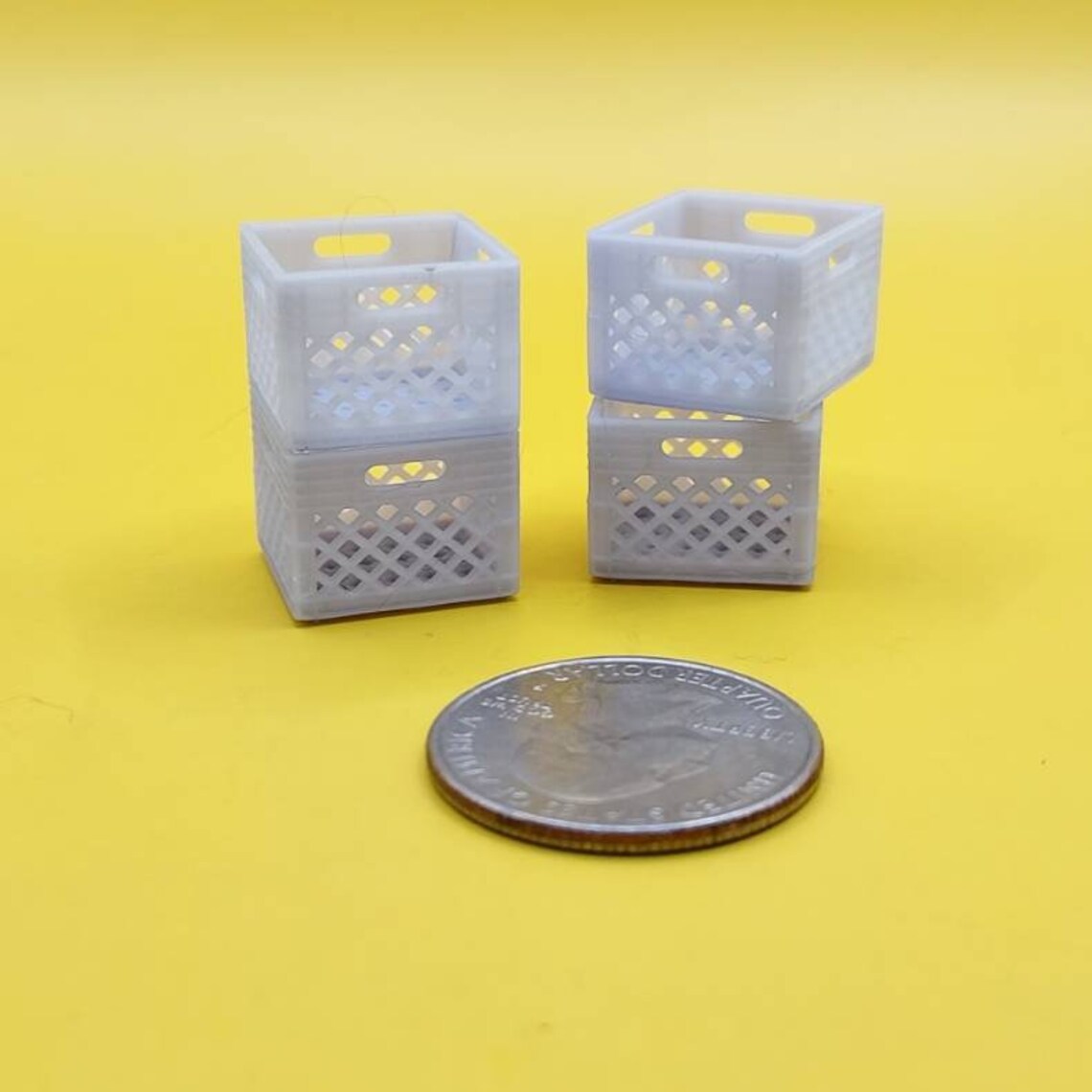 Stacking Record Crate / Milk Crates In 124 Scale half inch Etsy