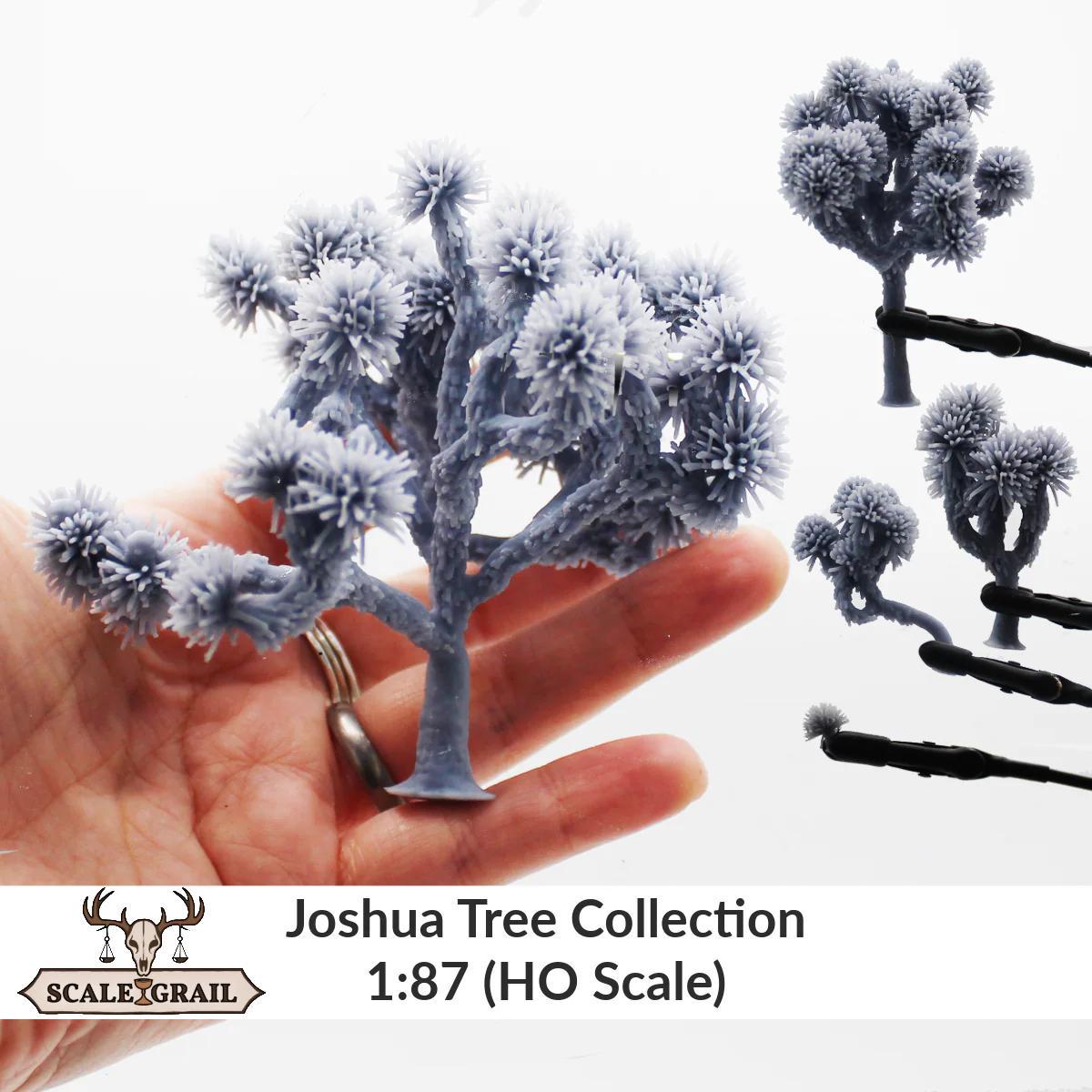 Joshua Tree 1:87 (HO Scale) Set of 5 Miniature Trees Plants for ...