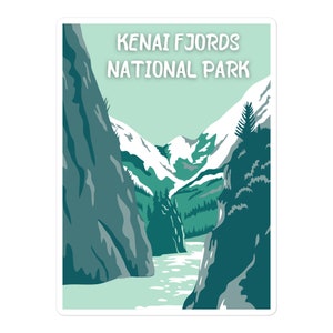 Kenai Fjords National Park Sticker Decal for laptop, water bottle, and more!