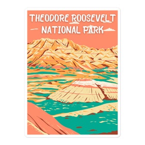Theodore Roosevelt National Park Sticker Decal for laptop, water bottle, and more!