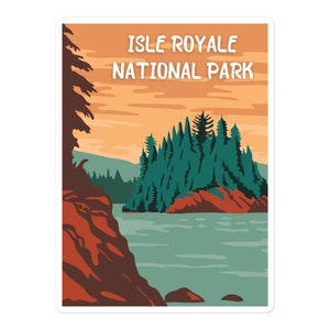 Isle Royale National Park Sticker Decal for laptop, water bottle, and more!