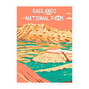 Badlands National Park Adventure sticker perfect for laptop, water bottle, and more!