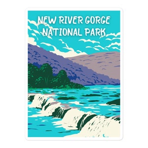 New River Gorge National Park Sticker für Laptop, Wasserflasche und mehr!