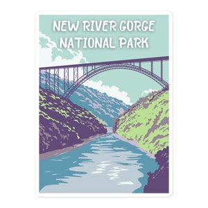 New River Gorge National Park Sticker für Laptop, Wasserflasche und mehr!