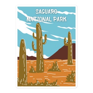 Saguaro National Park Sticker Decal for laptop, water bottle, and more!