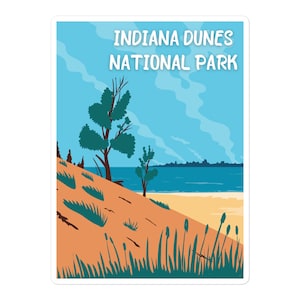Indiana Dunes National Park Sticker Decal for laptop, water bottle, and more!