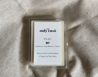 Yuzu Scented Soy Wax Melts: Lemon Zest & Coconut, Vegan