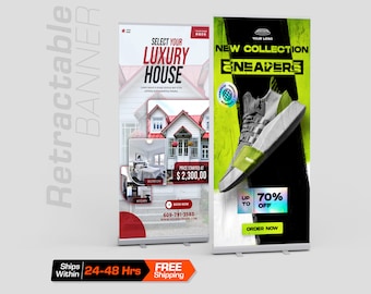 Retractable Banner, Adjustable banners, Pop up banner, Roll up banner, Promotional Banner