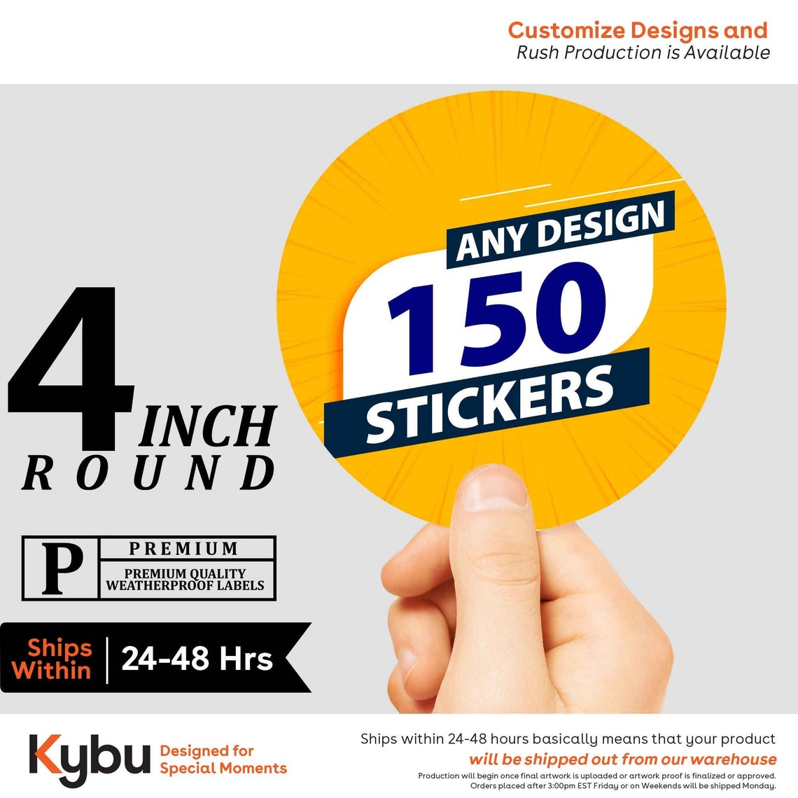 4 Inch Stickers Great Quality Round Decals. Circle Labels. 4 - Etsy