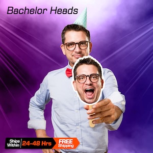 Head on a Stick, Custom Face Fans with Handles, Handheld Fan, Custom Fans, Bachelorette Fans, Big Large Face