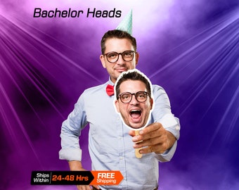 Head on a Stick, Custom Face Fans with Handles, Handheld Fan, Custom Fans, Bachelorette Fans, Big Large Face
