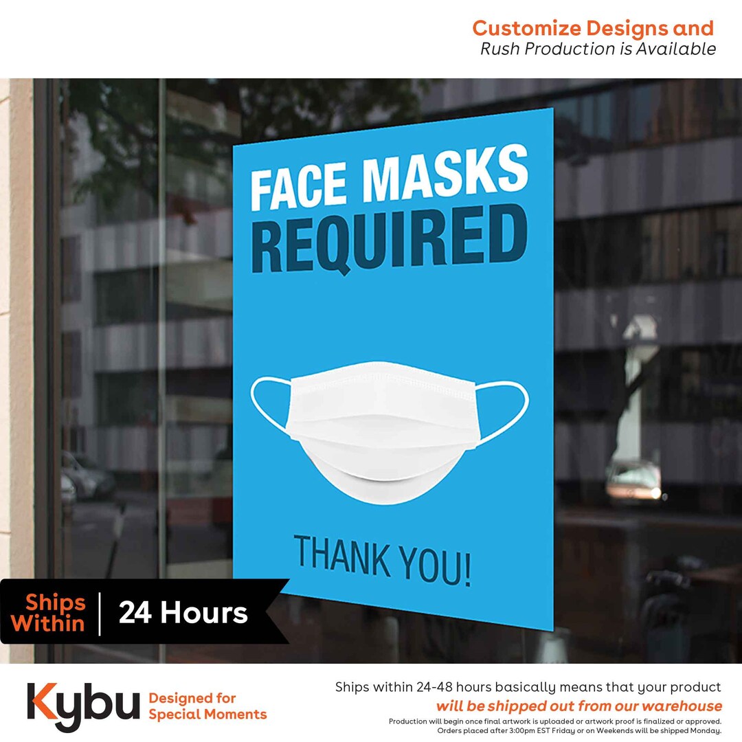 Mask Required Label Mask Required Sign, 7.5 Inch X 10 Inch, Window Decal, Social Distancing ...