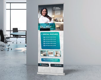 Custom Retractable Banner, Real State Retractable, Pop up banner, Custom Roll up banner, Banners