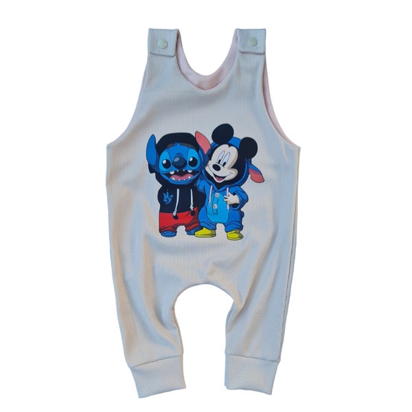 Mickey and Stitch Baby Strampler, Baby Jungen Strampler, Baby Mädchen Strampler, süße Babymode Drucke, süße Baby Kleidung