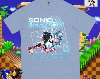 Sonic & Shadow the Hedgehog Shirt - Handmade Cotton Blend for Video Game Lovers| Comfort Colors