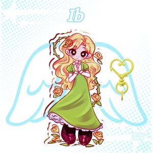PREORDER- Ib-Mary -Charm 4&quot; Double Sided Clear Acrylic Charm-