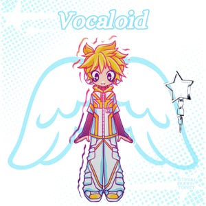 PREORDER- Vocaloid- Kagamine Len -Charm 4&quot; Double Sided Clear Acrylic Charm-