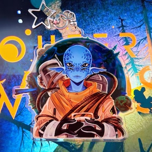 Outer Wilds Charm | Dubbelzijdige acryl fanart | Cadeau voor indie gamers