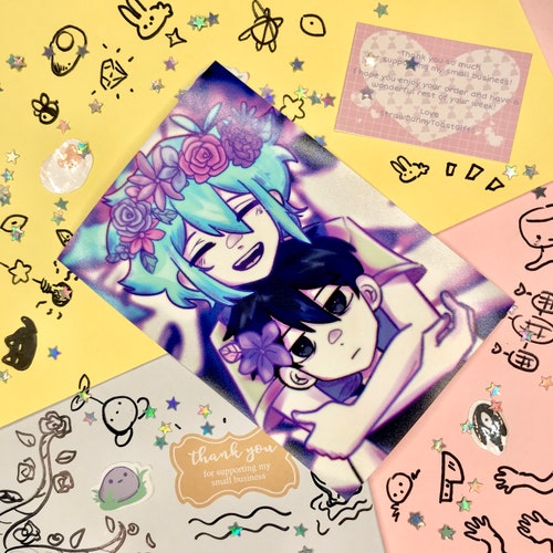 Basil and Omori Release Energy Duo OMORI 4x6 Print matte Etsy