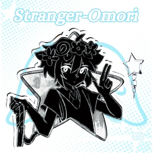 PREORDER- Stranger OMORI -Charm 4&quot; Double Sided Clear Acrylic Charm-