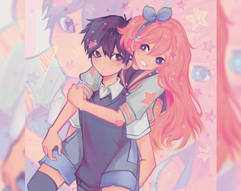 Sunny and Aubrey Art Print: OMORI Fanart (4x6 Matte)