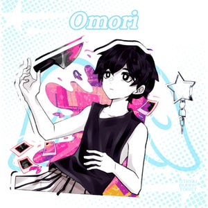 PREORDER- OMORI -Charm 4&quot; Double Sided Clear Acrylic Charm-