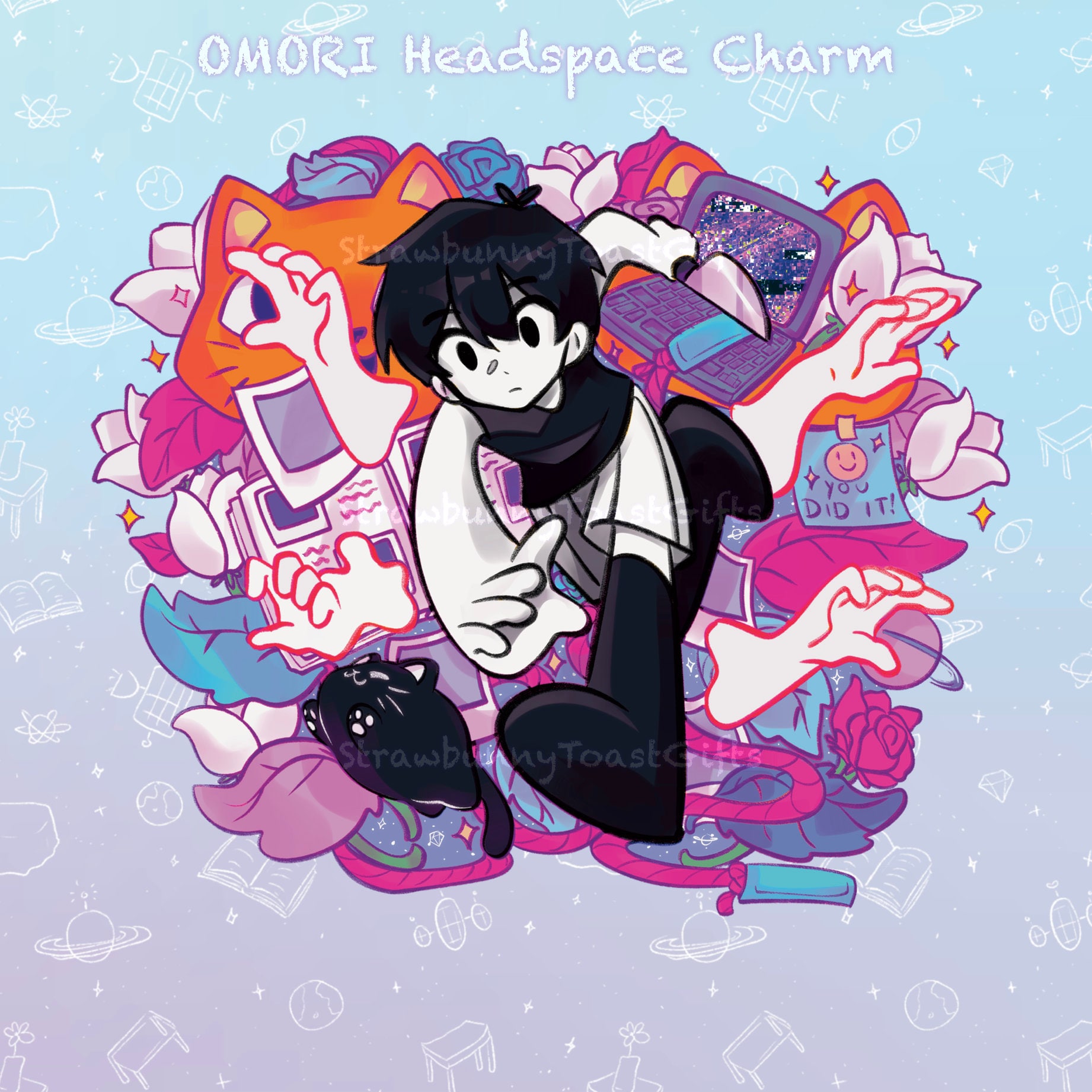 Omori Double-Sided Smol Phone Charms