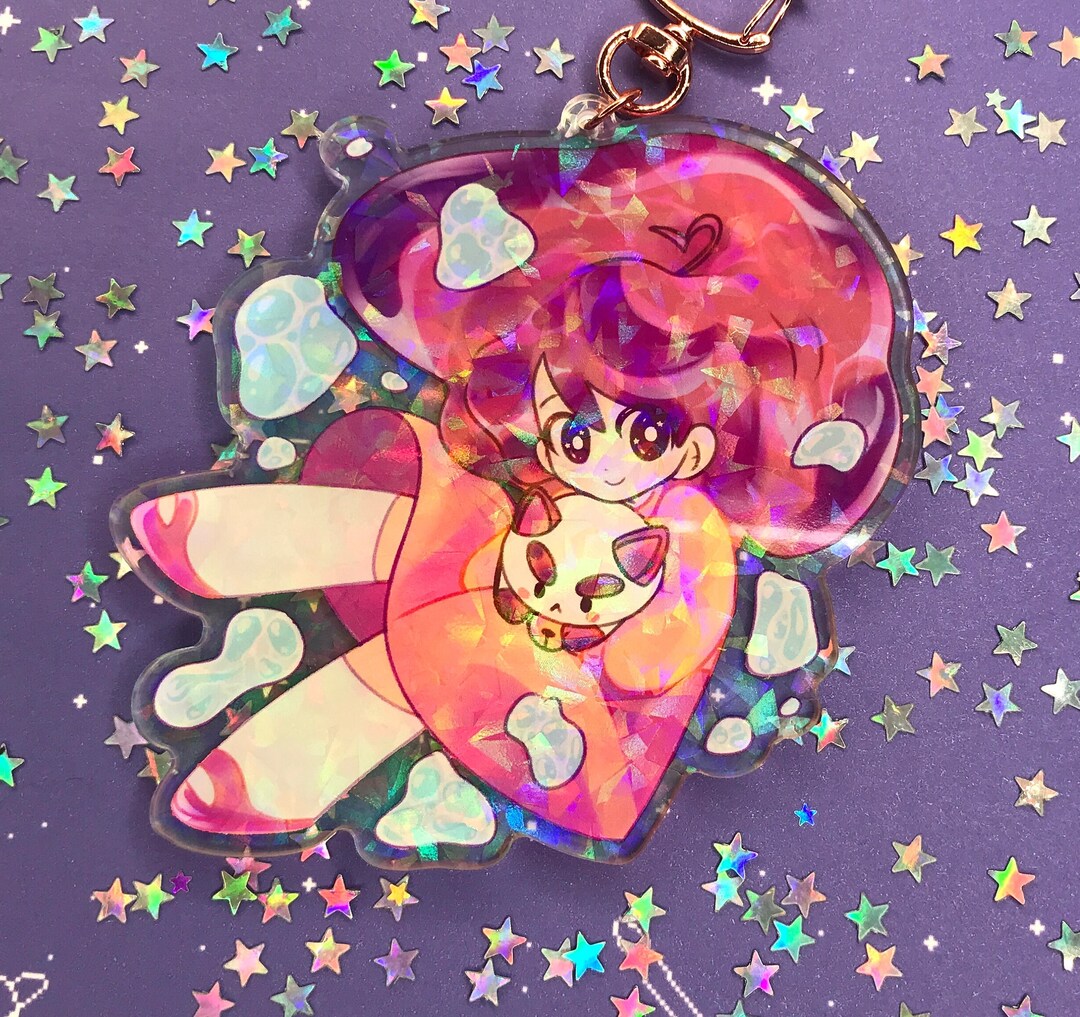 BEE AND PUPPYCAT Lazy in Space Charmdouble Sided 4 Holographic Charm Etsy